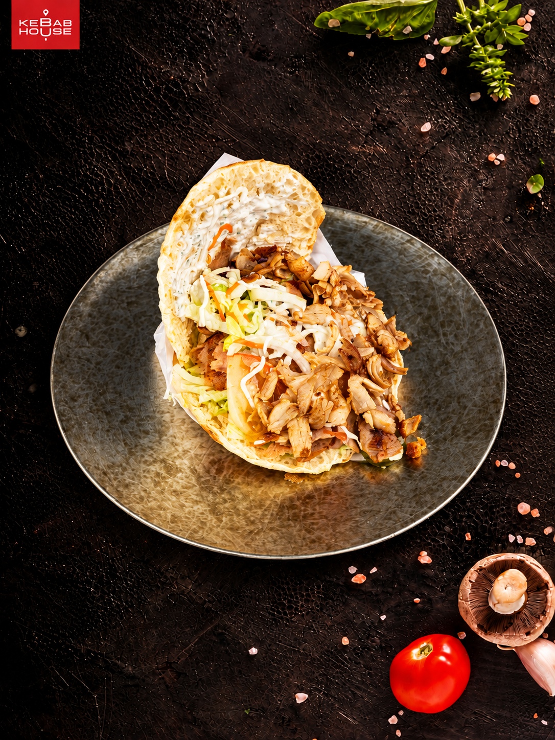 Pileći kebab lepinja